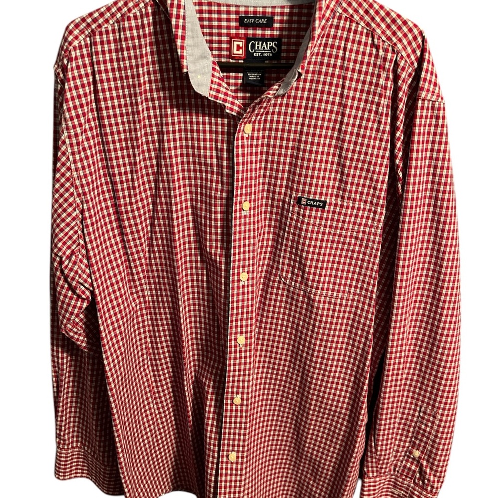 Chaps Red Checkered Men's Shirt
